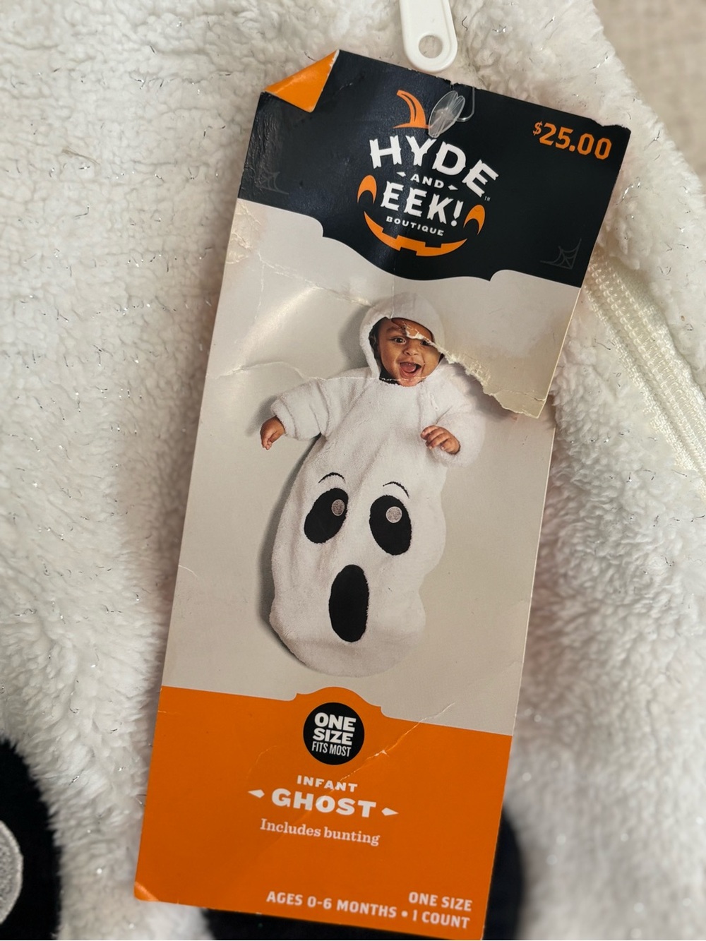 Hyde and Eek! Infant Ghost Bunting Costume in White